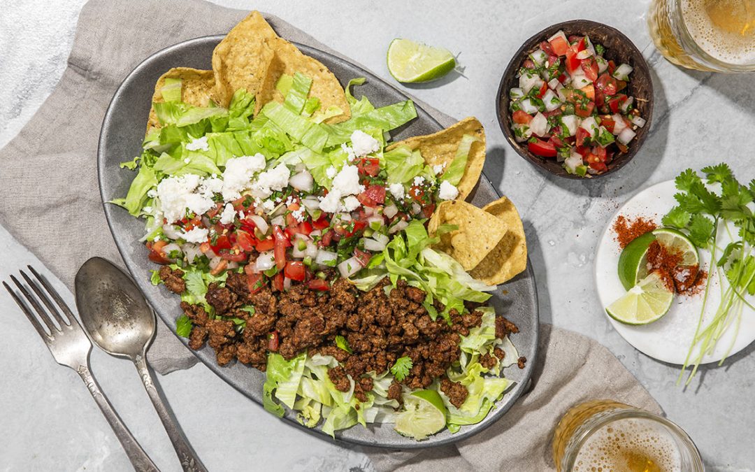Iceberg Lettuce Taco Salad with Salsa Vinaigrette