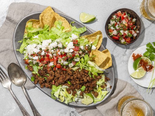 Iceberg Lettuce Taco Salad with Salsa Vinaigrette