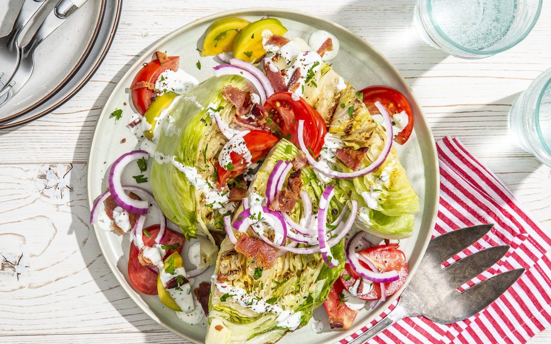 Grilled BLT Wedge with Ranch Dressing