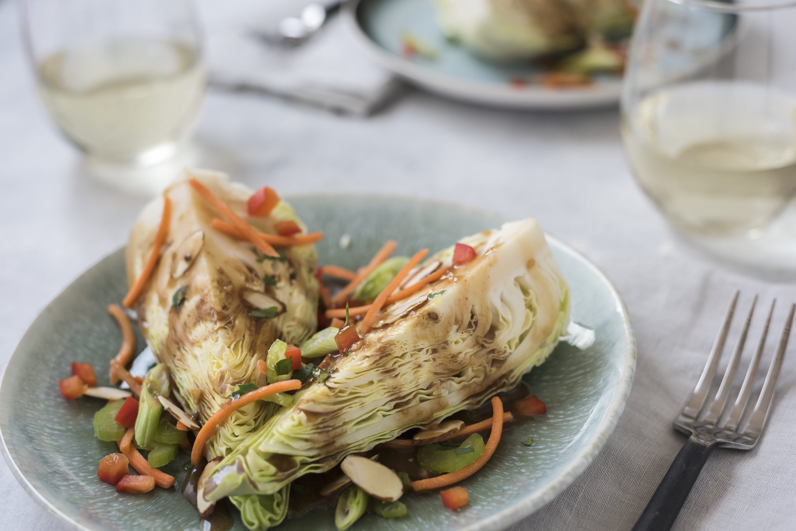 Artisan Dew Drop Asian Wedge Salad with Ginger Sesame Dressing